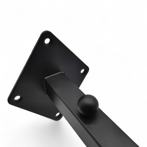 8 Ball Straight Wall-Fix Display Arm Black Steel Space-Saving Rail