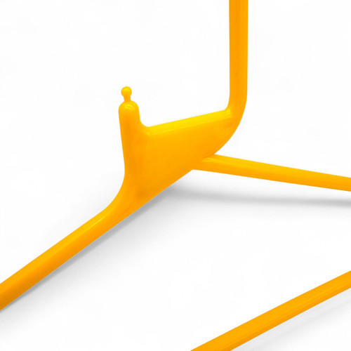 Yellow Heavy Duty 41.5cm Plastic Hangers with Trouser Bar and Shoulder Notches