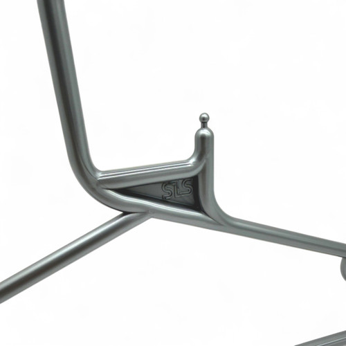 Silver Grey Heavy Duty 41.5cm Plastic Hangers with Trouser Bar and Shoulder Notches