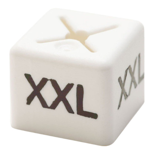 Pack of 50 Clothing Hanger Size Cubes, dimension guide on a white background, brightly lit product image