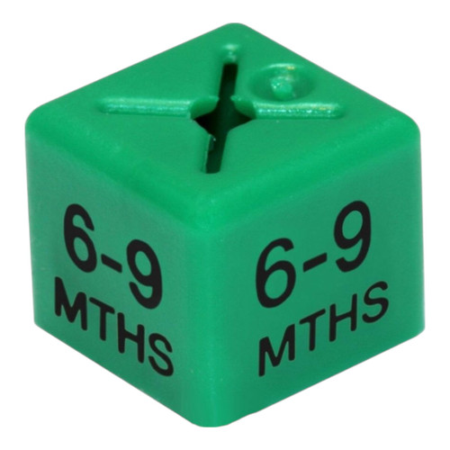 Pack of 50 Kids Clothing Hanger Age Size Cubes – 0–3 to 12–18 Months