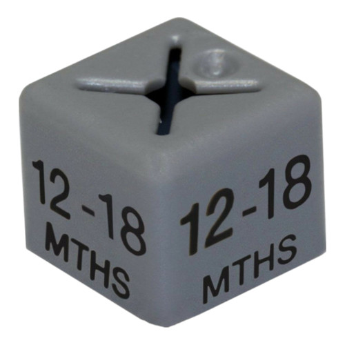 Pack of 50 Kids Clothing Hanger Age Size Cubes – 0–3 to 12–18 Months