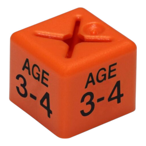 Pack of 50 Kids Clothing Hanger Age Size Cubes – Age 1–2 to 12–13