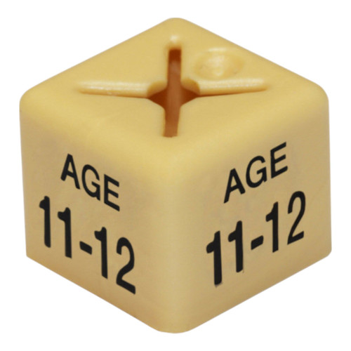 Pack of 50 Kids Clothing Hanger Age Size Cubes – Age 1–2 to 12–13