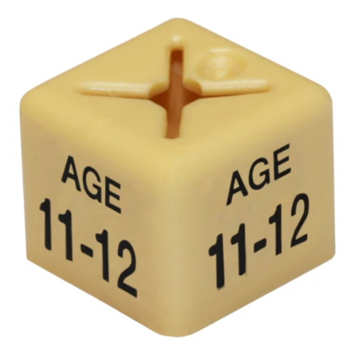 Pack of 50 Kids Clothing Hanger Age Size Cubes, close product view on a white background, gallery image 10 of 12
