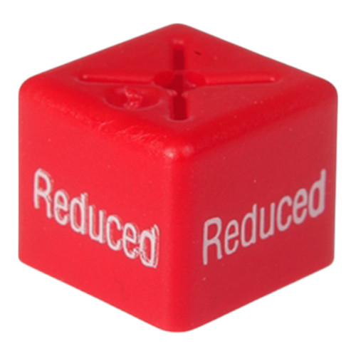 Pack of 50 Sale Promo Hanger Size Cubes, close product view on a white background, evenly lit product image