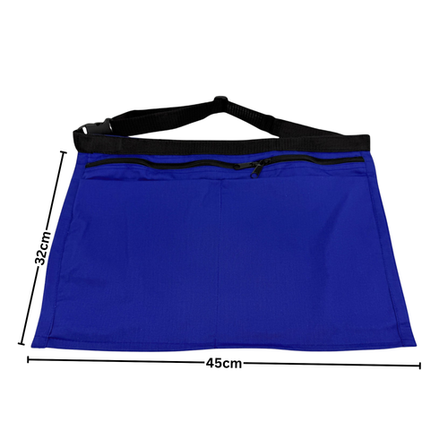 Market Stall Money Belt Waist Pouch – 4 Pockets, Adjustable Strap, Navy Blue