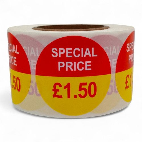Roll of 500 Special Price Self-Adhesive Stickers, printed product shown on a white background, gallery image 7 of 17