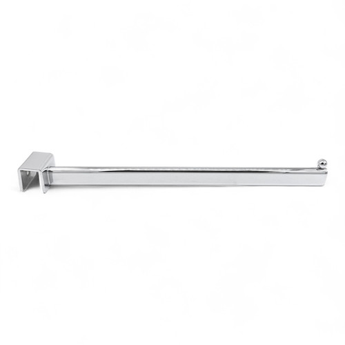 40cm Heavy Duty Chrome Straight Ball-End Arm for 25mm Market Stall Frames, product shown on a white background, open, centred square layout