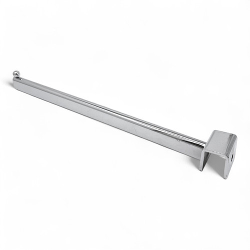 40cm Heavy Duty Chrome Straight Ball-End Arm for 25mm Market Stall Frames, product shown on a white background, brightly lit product image