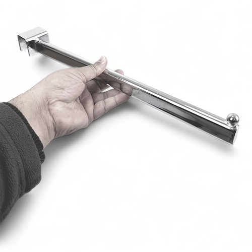 40cm Heavy Duty Chrome Straight Ball-End Arm for 25mm Market Stall Frames