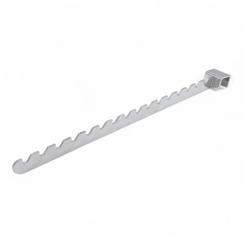 40cm Chrome Heavy Duty Notch Arm for 25mm Market Stall Retail Display, product shown on a white background, standard product photograph