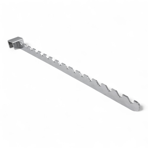 40cm Chrome Heavy Duty Notch Arm for 25mm Market Stall Retail Display, product shown on a white background