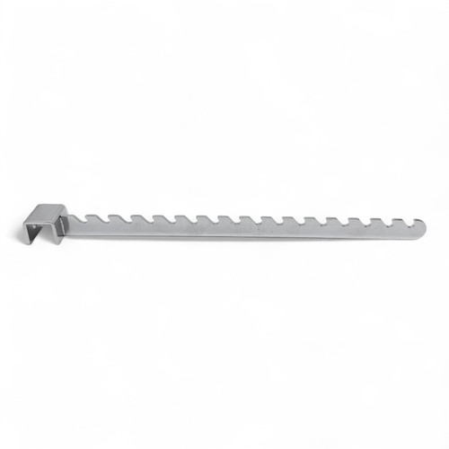 40cm Chrome Heavy Duty Notch Arm for 25mm Market Stall Retail Display, product shown on a white background, brightly lit product image