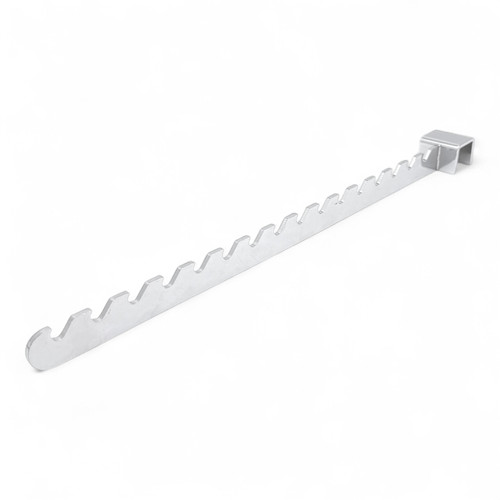 40cm Chrome Heavy Duty Notch Arm for 25mm Market Stall Retail Display–16 Notches