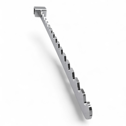 40cm Chrome Heavy Duty Notch Arm for 25mm Market Stall Retail Display, product shown on a white background, gallery image 10 of 17