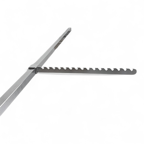 40cm Chrome Heavy Duty Notch Arm for 25mm Market Stall Retail Display, product shown on a white background, gallery image 16 of 17