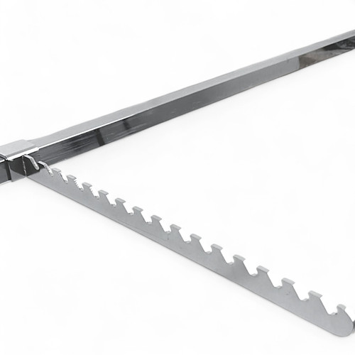 40cm Chrome Heavy Duty Notch Arm for 25mm Market Stall Retail Display–16 Notches