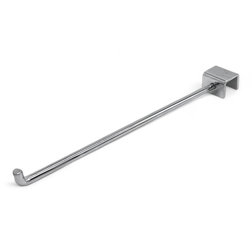 Super Heavy Duty Chrome Market Stall Bar Hanger Arm – 25–35cm Brackets