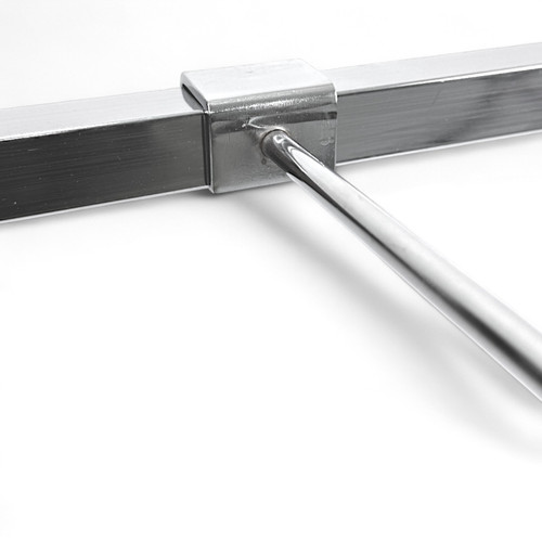 Super Heavy Duty Chrome Market Stall Bar Hanger Arm – 25–35cm Brackets