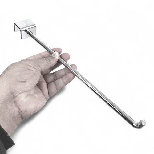 Super Heavy Duty Chrome Market Stall Bar Hanger Arm – 25–35cm Brackets