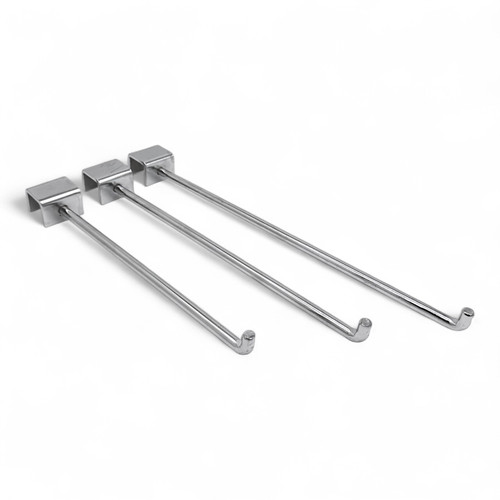 Super Heavy Duty Chrome Market Stall Bar Hanger Arm, product shown on a white background