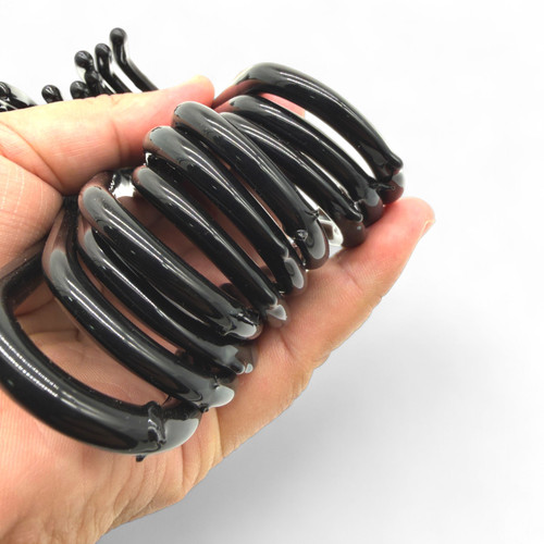 Pack of 10 Black PVC Coated Heavy Duty S Hooks – 12cm Hanging Hooks