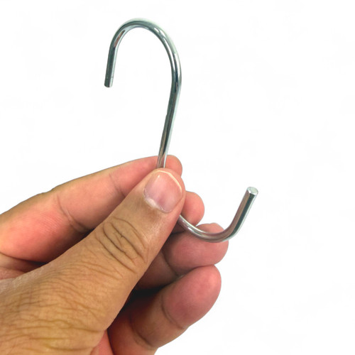 Pack of 10 Medium Chrome Heavy Duty S Hooks – 7cm Hanging Hooks