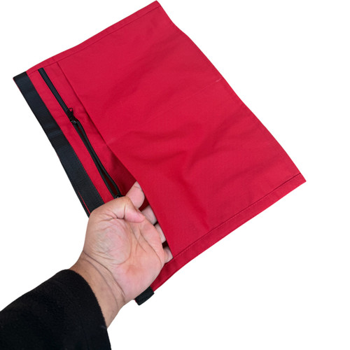 Market Stall Money Belt Waist Pouch – 4 Pockets, Adjustable Strap, Red