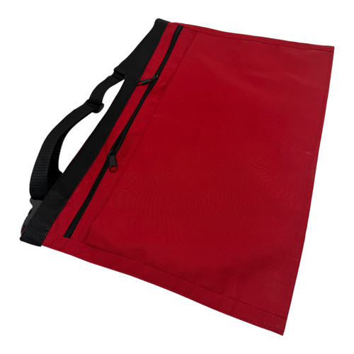 Market Stall Money Belt Waist Pouch – 4 Pockets, Adjustable Strap, Red