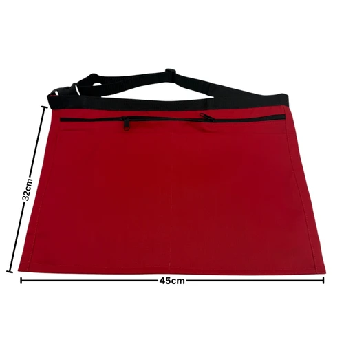 Market Stall Money Belt Waist Pouch, dimension guide on a white background