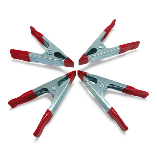 Pack of 4 Large Metal Spring Clamps for Market Stalls – 4" & 6" Strong Grip Clips