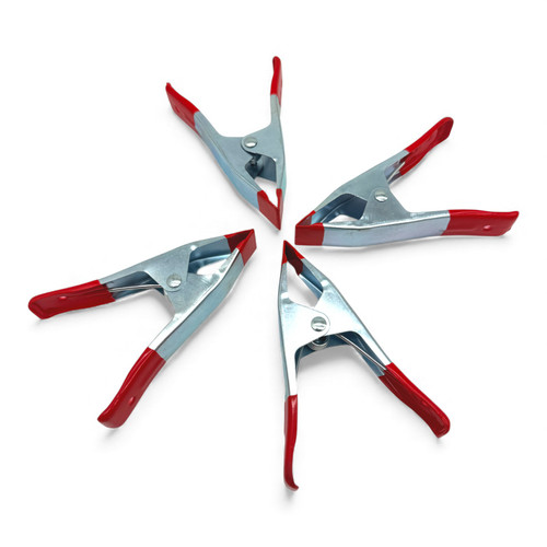 Pack of 4 Large Metal Spring Clamps for Market Stalls – 4" & 6" Strong Grip Clips