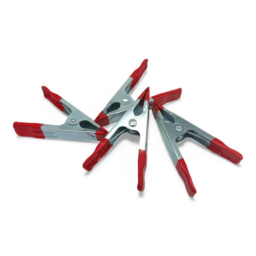 Pack of 4 Large Metal Spring Clamps for Market Stalls – 4" & 6" Strong Grip Clips