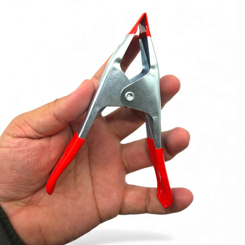 Pack of 4 Large Metal Spring Clamps for Market Stalls, product shown against a coloured background, gallery image 13 of 16