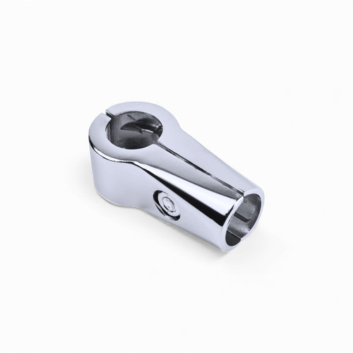 3-Way Chrome Clamp for 25mm–32mm Hanging Rail Systems