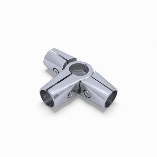 Heavy Duty 5-Way Corner Clamp for 25mm–32mm Chrome Rail Systems