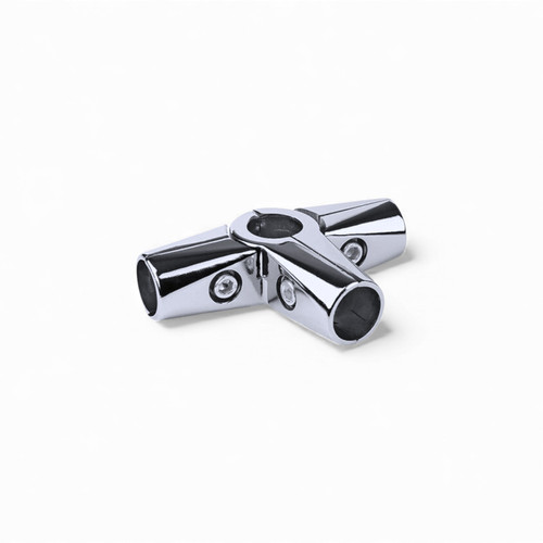 Heavy Duty 5-Way Corner Clamp for 25mm–32mm Chrome Rail Systems