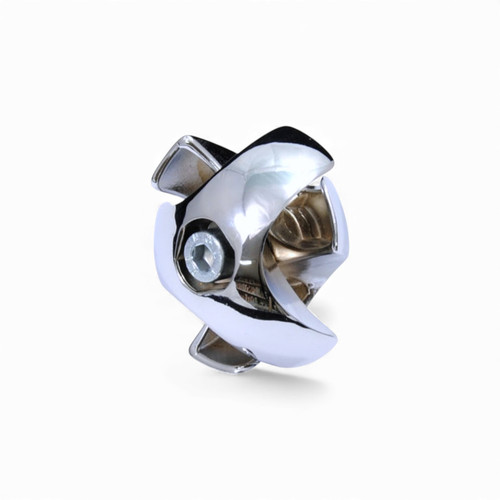 Heavy Duty 3-Way Tri Clamp for 25mm–32mm Chrome Hanging Rail Systems