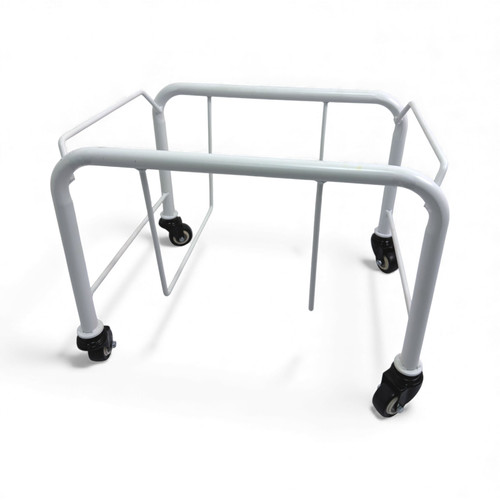 White Shopping Basket Stacker with Wheels for 21L, product shown on a white background, gallery image 8 of 11