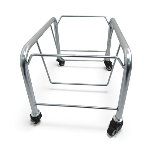 Chrome Shopping Basket Stacker with Wheels for 21L–28L Retail Baskets