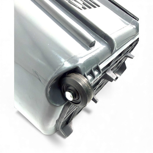 34L Dark Grey Trolley Basket w/ Wheels & Handle – Heavy Duty Plastic Shopping Cart