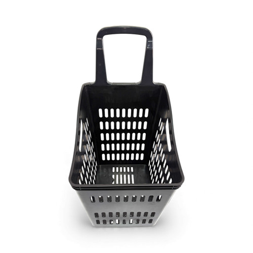 68L 4-Wheel Plastic Shopping Trolley Basket, product shown on a white background, gallery image 16 of 17