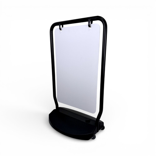 SLS Swinger Panel Pavement Sign, printed product shown on a white background, brightly lit product image