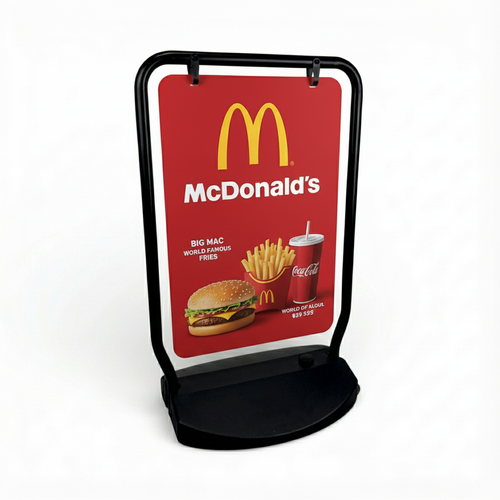 SLS Swinger Panel Pavement Sign–Double Sided Outdoor Waterbase Advertising Board