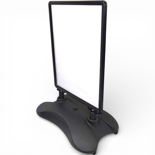 Premium A0 Black Water Based Heavy Duty Weather Resistant Pavement Sign, black sign display on a white background, brightly lit product image