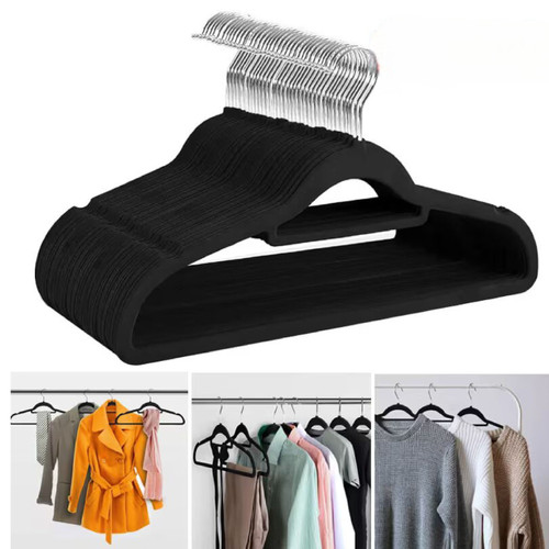 Velvet Coat Hangers Adult Heavy Duty Non-Slip Slim Hangers with Swivel Hook, gallery image 8 of 9