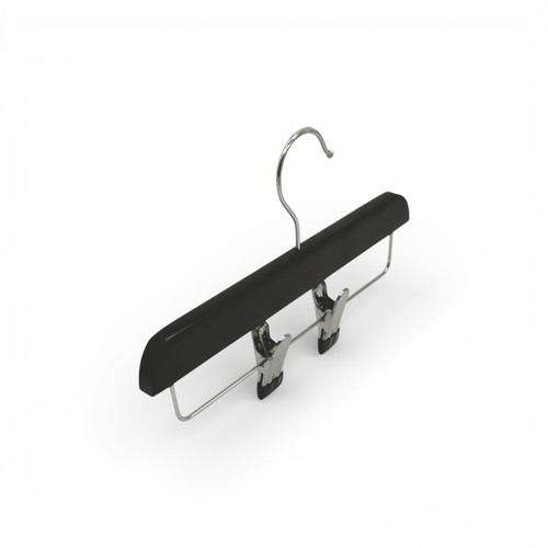Kids Wooden Trouser Skirt Clip Hanger 25cm with Adjustable Chrome Clips