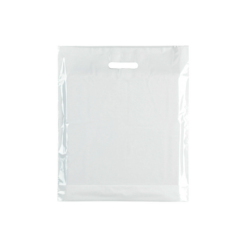 Plastic Plain White Carrier Bags – Recyclable Retail Shopping Bags (4 Sizes)