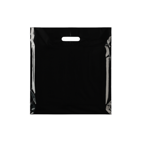 Plastic Plain Black Carrier Bags, product shown on a white background, evenly lit product image